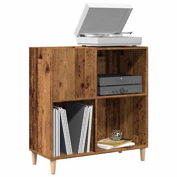 vidaXL Platenkast 84,5x38x89 cm bewerkt hout oud houtkleurig, Verzenden, Nieuw