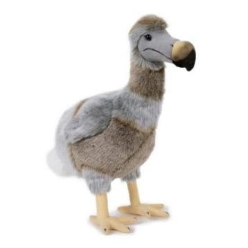 Dodo knuffel - pluche - bruin/grijs - 38 cm - vogelknuffel, Verzenden, Nieuw