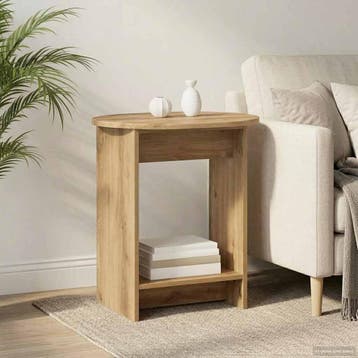vidaXL Bijzettafel Artisanaal eiken 50 x 39,5 x 55 cm, Huis en Inrichting, Tafels | Bijzettafels, Verzenden, Nieuw, Hout, 45 tot 60 cm