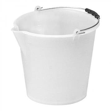 Emmer | Wit | Polyethyleen | Handvat | 3 formaten, Verzenden