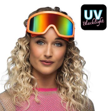Party Skibril Neon Oranje, Verzenden, Nieuw
