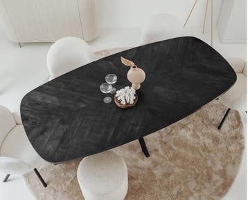 Tower Living Eettafel Silvi Deens ovaal mangohout visgraat, Huis en Inrichting, Tafels | Eettafels, Ophalen of Verzenden, Nieuw