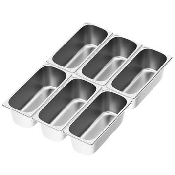 GGM Gastro | (6 stuks) - IJsbak - 5 liter - RVS | EB5H-6, Verzenden, Nieuw in verpakking