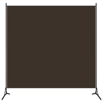 vidaXL Kamerscherm met 1 paneel 175x180 cm bruin, Huis en Inrichting, Woonaccessoires | Kamerschermen, Verzenden, Nieuw