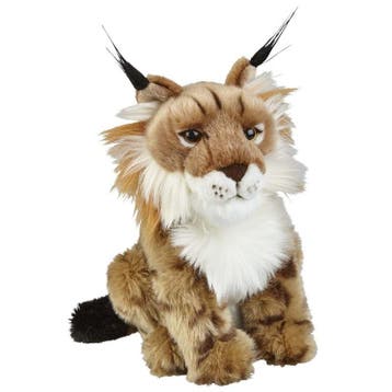 Pluche lynx knuffel - bruin - 28 cm - wilde kat, Verzenden, Nieuw