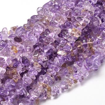 20 x Chips stone kralen 5~14 x4~10mm gat: 1mm Ametrine, Ophalen of Verzenden, Nieuw, Kraal