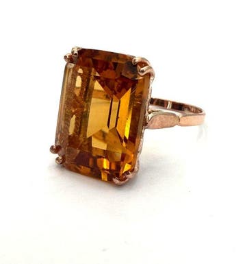 Zonder minimumprijs - Ring - 9 kt. Roségoud, Zilver Spinel, Nieuw