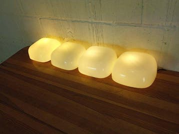 Wandlamp (4) - Glas, Plastic