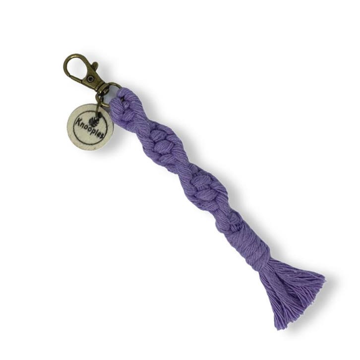 Macramé Sleutelhanger - Spiral Knots - Katoen - Macramé -, Verzamelen, Sleutelhangers, Nieuw, Overige typen, Ophalen of Verzenden