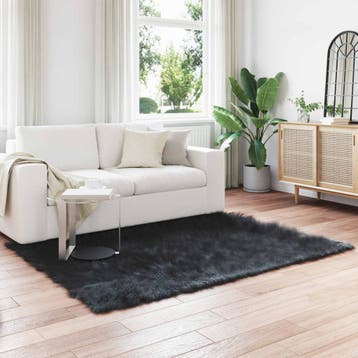 vidaXL Tapijt van imitatie TAFALLA Zwart 160 x 230 cm, Verzenden, Nieuw, Zwart
