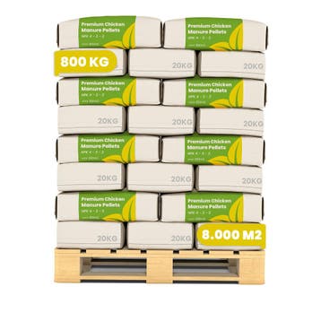 Kippenmestkorrels  (40x = 800 kg – voor 8000 m2), Verzenden, Mest