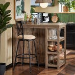 2dekans | SoBuy Keukeneiland incl Wijnrek - 110 x 55 x 95 cm, Huis en Inrichting, Ophalen of Verzenden, Zo goed als nieuw