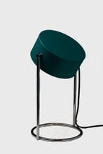 Tafellamp - Metaal, Chroom - Petrolgroene Tafellamp