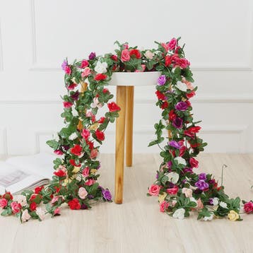 250cm Kunst Rozen Slier - Decoratieve Nepbloemen voor Bruilo, Verzenden, Nieuw