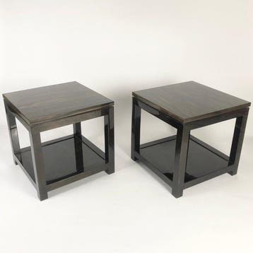 E.Huart - Bijzettafel - Macassar ebbenhout, Esdoorn