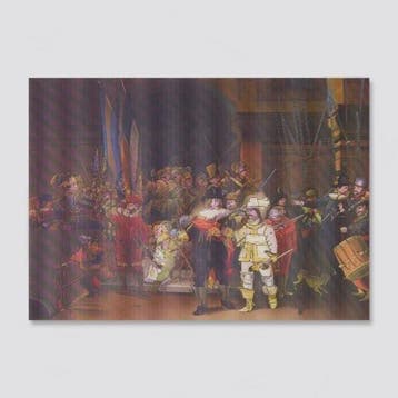 postcard 3d After The Night Watch By Rembrandt Van Rijn, Ophalen of Verzenden, Gelopen