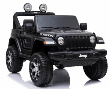 Kinderauto, JEEP® RUBICON, zwart, Touchscreen Mp4 TV scherm, Ophalen of Verzenden, Nieuw
