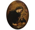 Scuola genovese (XVII) - Santa Caterina, Antiek en Kunst