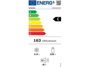 Samsung RB34C605CWW - Koel-vriescombinatie - No Frost - Wit, Verzenden, Zo goed als nieuw