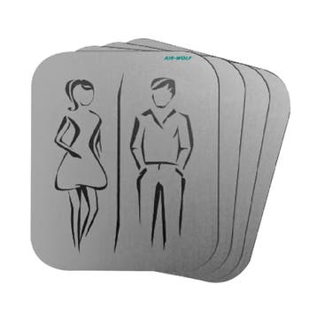 GGM Gastro | AIR-WOLF | Deurbord Toilette - zelfklevend -, Verzenden, Nieuw, Bord(en)