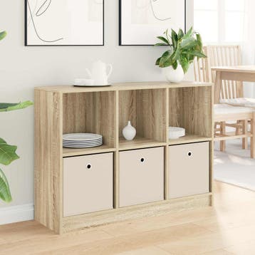 vidaXL Dressoir Sonoma Eiken 102 x 32 x 73,5 cm, 100 tot 150 cm, Verzenden, Nieuw, 25 tot 50 cm