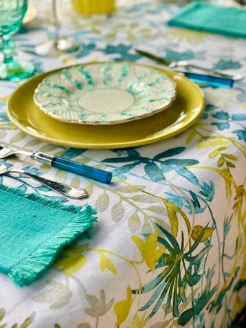 Tafelkleed met print van Indiase junglevegetatie voor grote