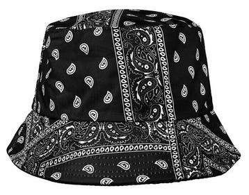 Bucket Hat Hoedje – Paisley Patroon – One Size – Zwart, Kleding | Dames, Nieuw