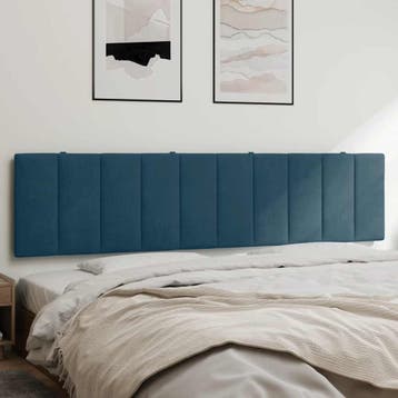 vidaXL Hoofdbordkussen Hanko 200 cm fluweel blauw, Verzenden, Nieuw, Blauw, Stof