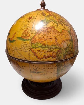 Globe bar - Hout, Karton - Tafelbar-wereldbol