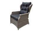 Ibiza lounge tuinstoel verstelbaar grijs, Tuin en Terras, Ophalen of Verzenden, Nieuw, Wicker