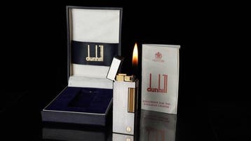 Dunill - Brushed Palladium & Gold Pattern Rollagas Lighter -, Nieuw