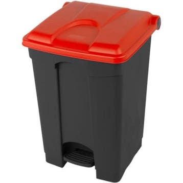 Pedaalemmer | Kunststof | Donkergrijs/Rood | 45L |, Verzenden, Nieuw in verpakking