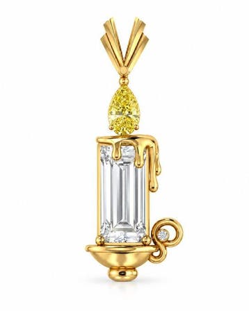 Zonder minimumprijs - Hanger - 14 karaat Geel goud - 1.85ct.