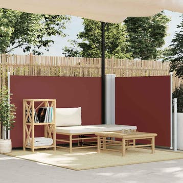 vidaXL Windscherm uittrekbaar 120x1000 cm bruin, Verzenden, Nieuw