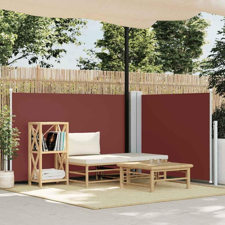 vidaXL Windscherm uittrekbaar 120x1000 cm bruin, Tuin en Terras, Zonneschermen, Nieuw, Verzenden
