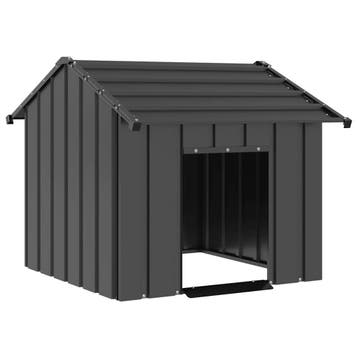 vidaXL Hondenhok met dak 85x107x81 cm gegalvaniseerd staal, Dieren en Toebehoren, Hondenhokken, Verzenden, Nieuw