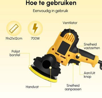Gtrise Polijstmachine - Poetsmachine Auto - 6, Auto diversen, Ophalen of Verzenden