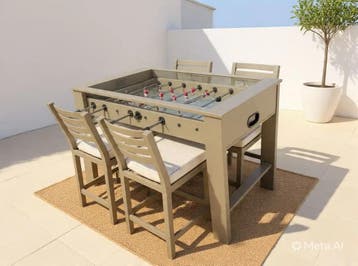 Luxe tuinset aluminium voetbaltafel 145x80x100cm, Verzenden, Nieuw