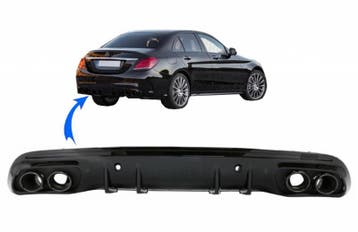 Achterbumper Diffuser passend voor Mercedes W205 C-Klasse, Ophalen of Verzenden, Nieuw