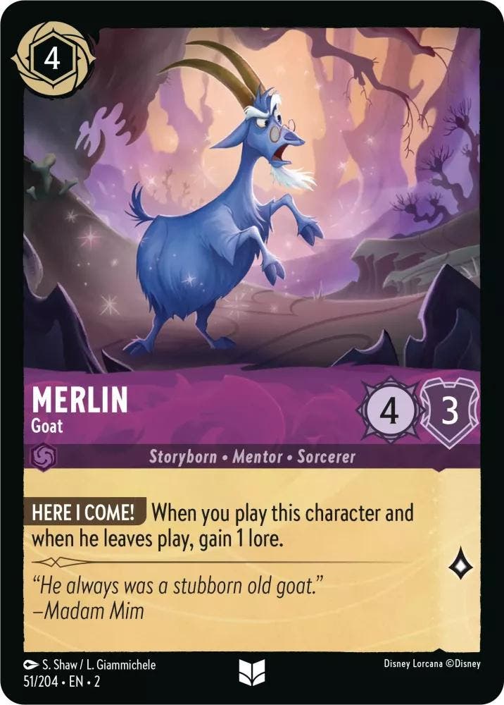 [51/204][S2] - MERLIN - Goat ENG FOIL [M/NM], Verzamelen, Disney, Verzenden