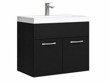 Badkamermeubel Montreal Set 01 60 x 35 cm Zwart Mat, Verzenden, Nieuw, Wastafelkast