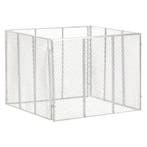 vidaXL Compostbak 100x100x77 cm gegalvaniseerd staal, Tuin en Terras, Overige Tuin en Terras, Verzenden, Nieuw