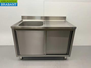RVS Spoeltafel spoelbak 2 schuifdeuren Premium-line 120 cm, Ophalen of Verzenden, Nieuw in verpakking