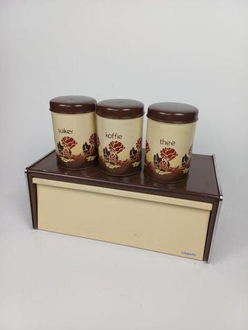 Brabantia - Blikken doos (4) - Broodtrommel + 3