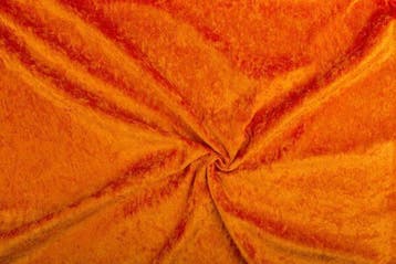 Velours stof – Baksteenoranje, Hobby en Vrije tijd, Stoffen en Lappen, 120 cm of meer, Oranje, Ophalen of Verzenden, Polyester