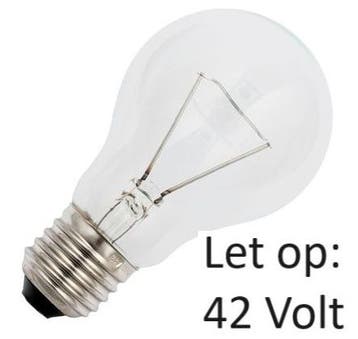 SL Gloeilamp Laagvolt E27 42V 25W Helder A60, Ophalen of Verzenden, Nieuw