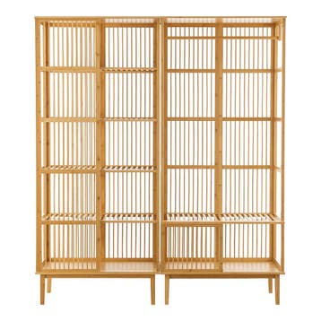 [en.casa] Halmeubelset Vemb en Trundholm bamboe, Verzenden, Nieuw