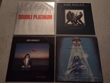 KISS, Van Halen, Ken Hensley - Frank Marino - 4 x albums -, Nieuw in verpakking