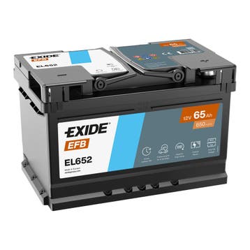 Exide EFB accu | EL652 | 12V 65Ah, Ophalen of Verzenden, Nieuw