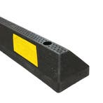 Rubberen varkensrug – wielstop - Geel & Zwart - Rubber -, Verzenden